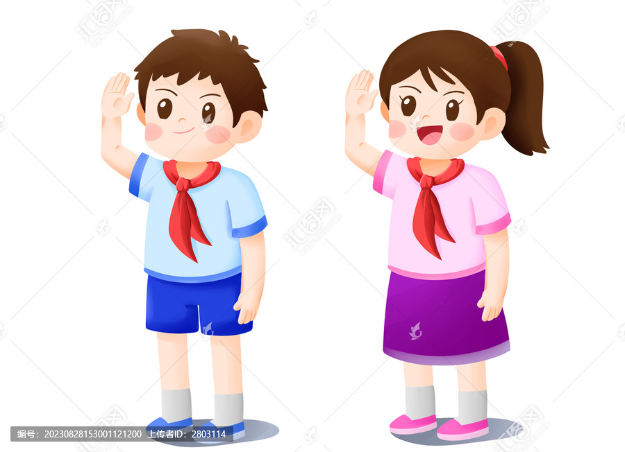 紅領(lǐng)巾卡通人物形象文創(chuàng)設(shè)計(jì)