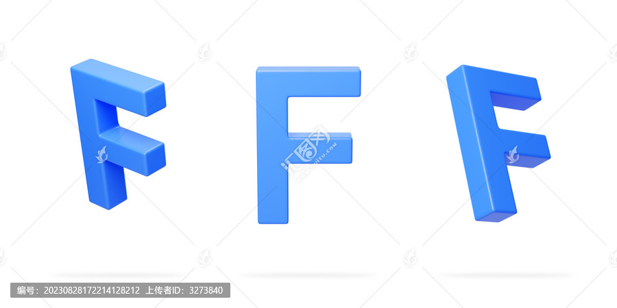 英文字母F拼音拼写语言3D