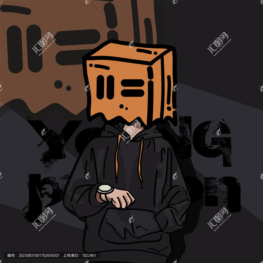 盒臉少年