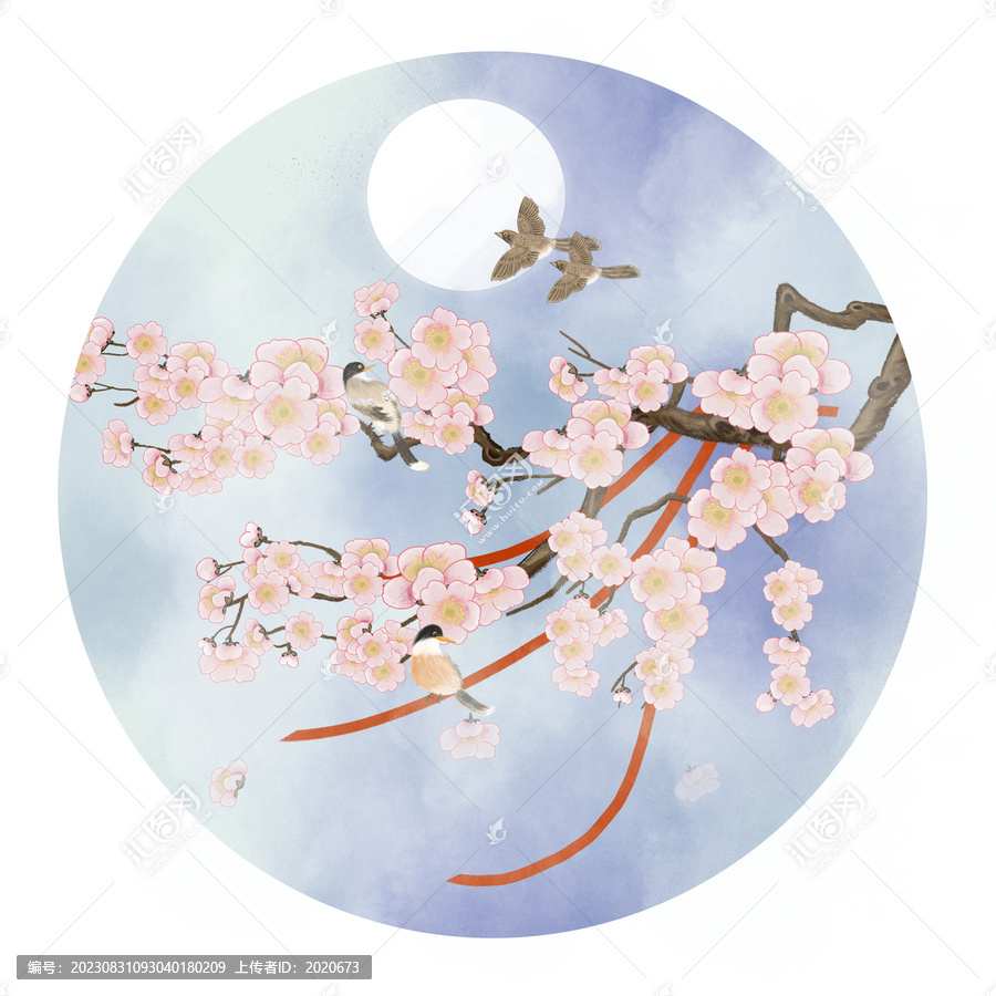 梅花花鳥圖