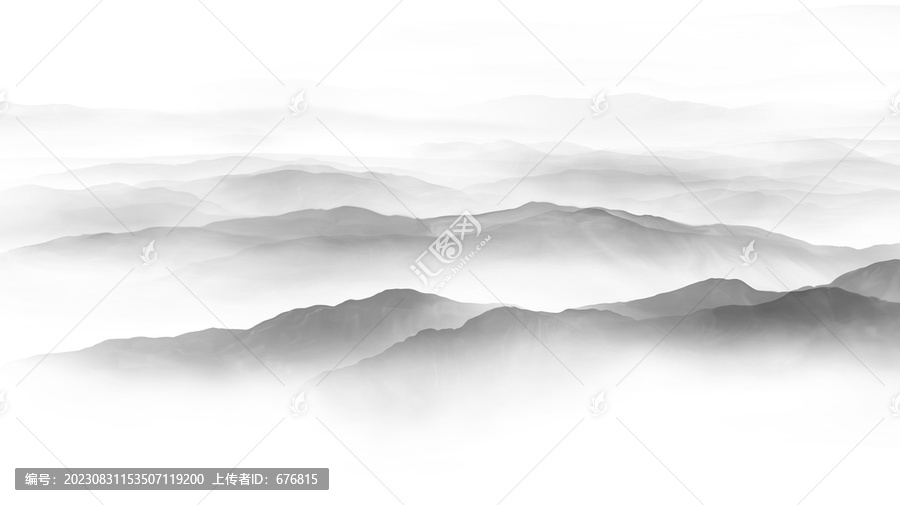 水墨遠(yuǎn)山圖