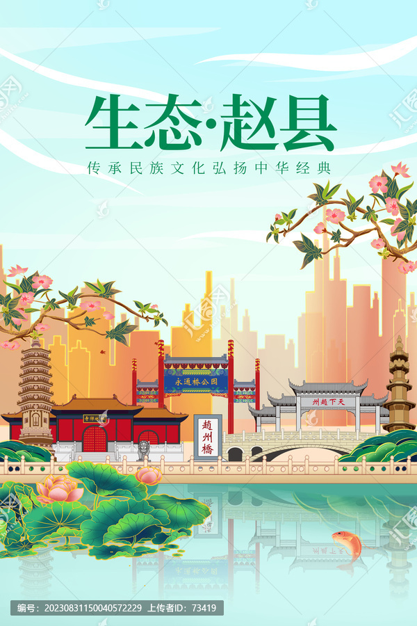 赵县绿色生态城市宣传海报