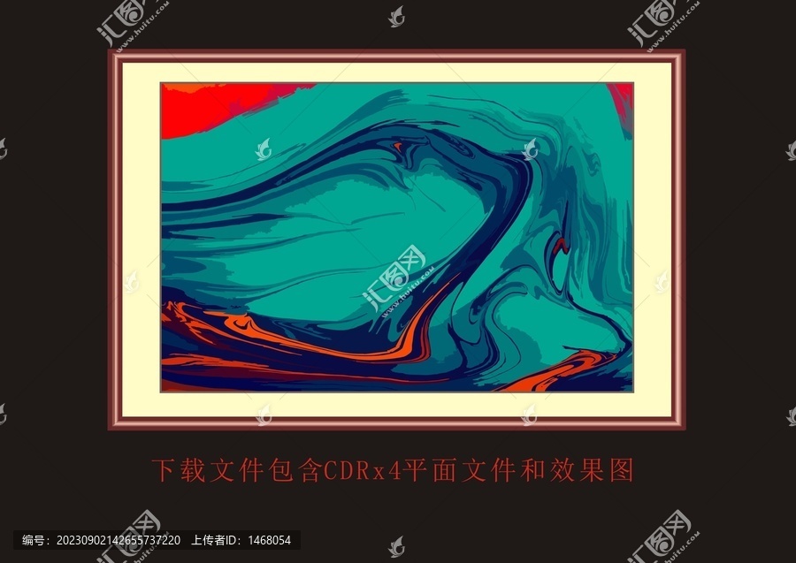 海浪水波油畫裝飾畫