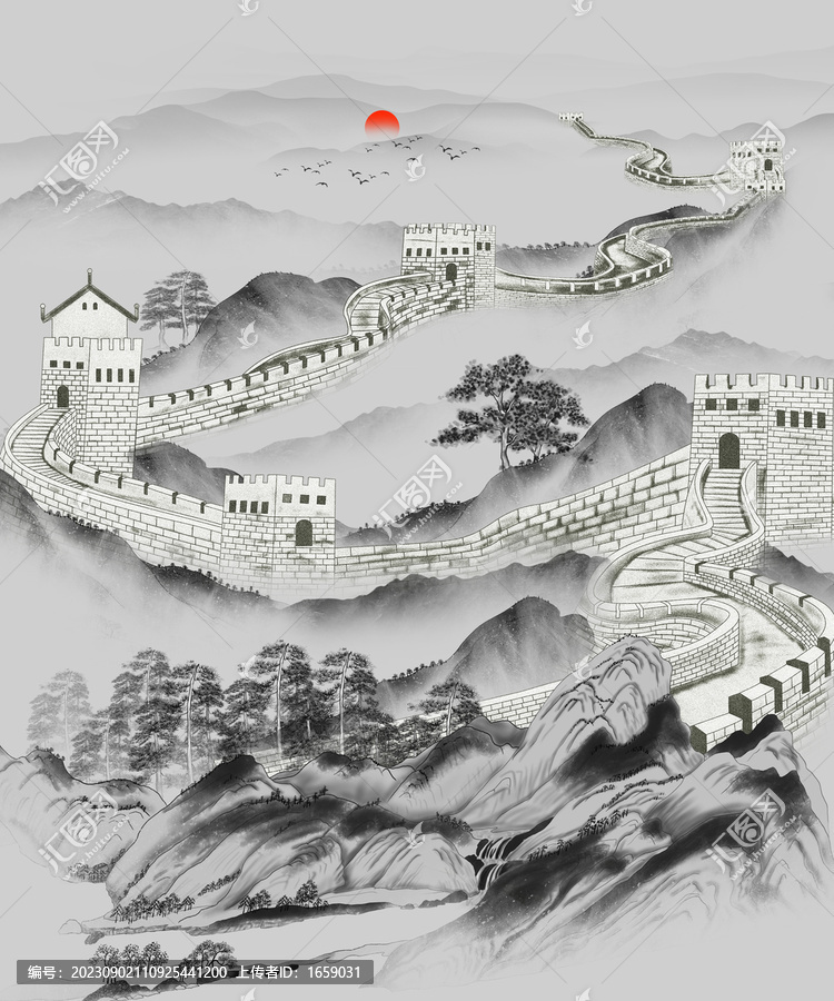 水墨長城