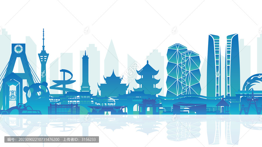成都城市剪影
