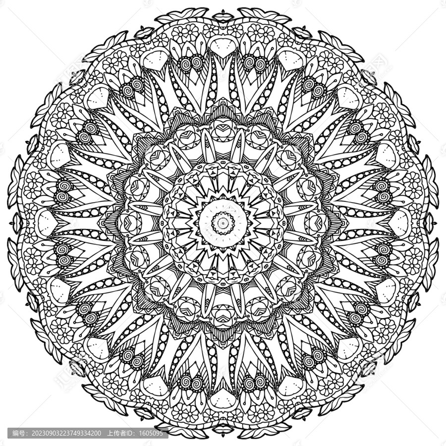 黑白傳統(tǒng)花紋圖案