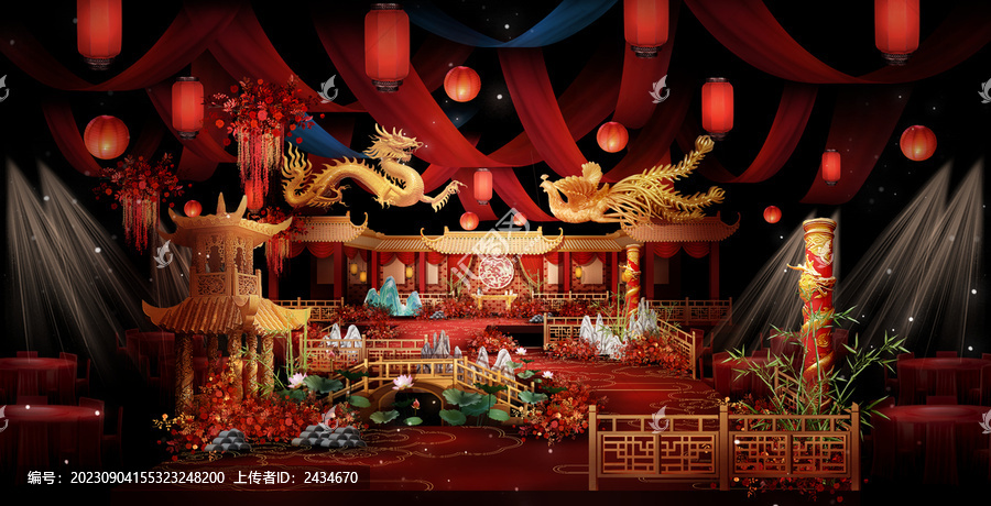 紅金色龍鳳主題婚禮