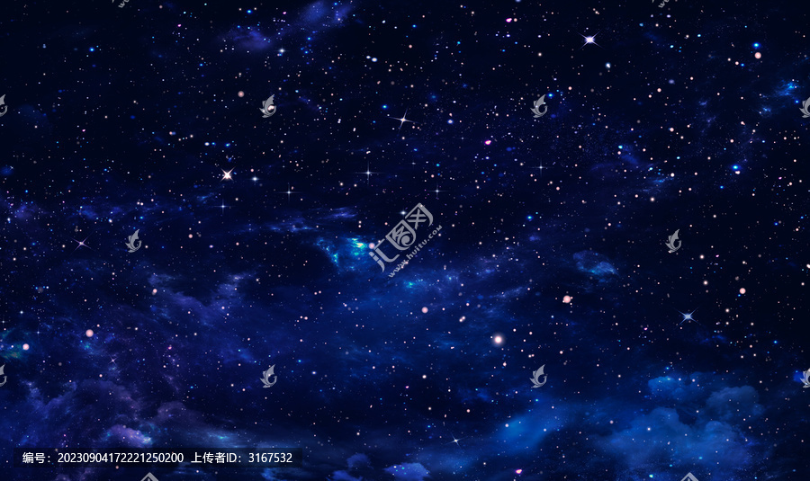 深藍色唯美星空