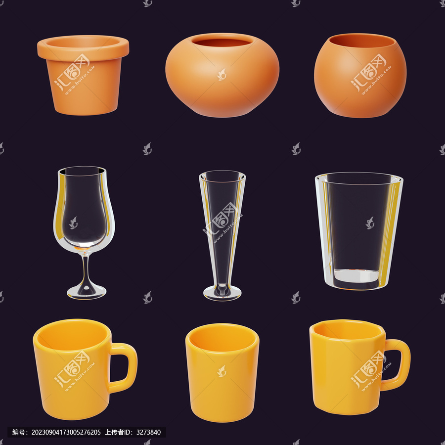 杯子容器容量毫升必備水杯3D