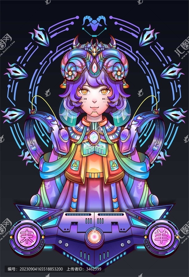 賽博朋克元宇宙十二生肖之末羊