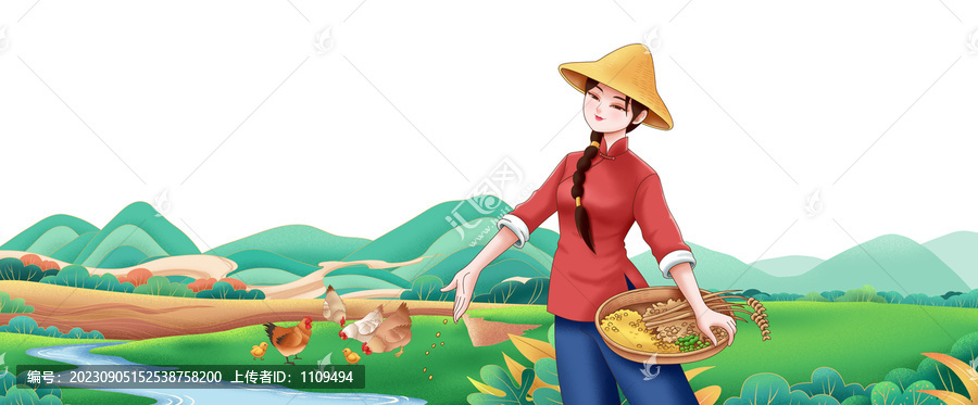 綠色鄉(xiāng)村包裝插畫