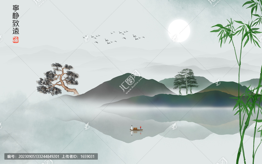 意境山水壁畫(huà)