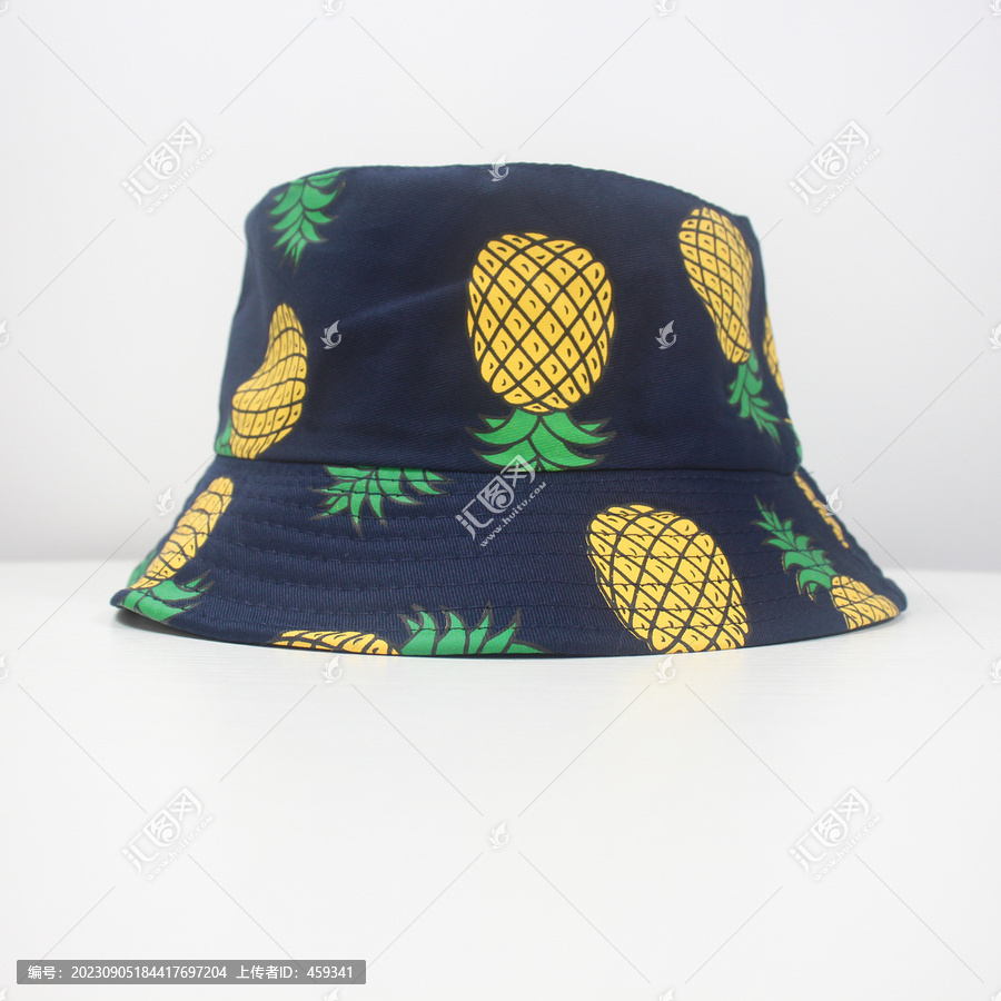 菠萝印花渔夫帽