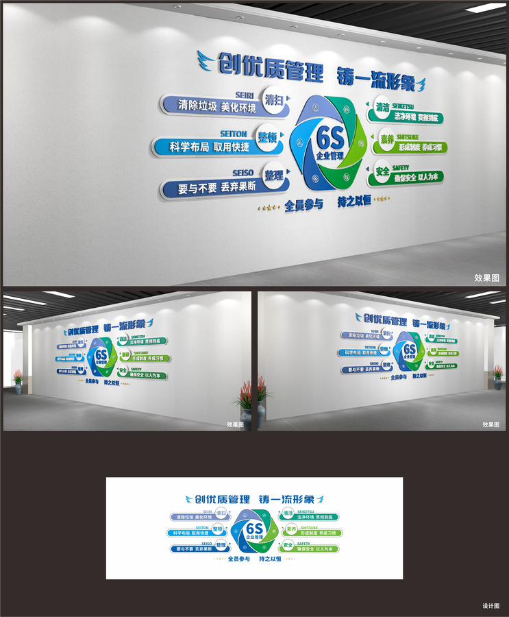 6S企業(yè)管理文化墻