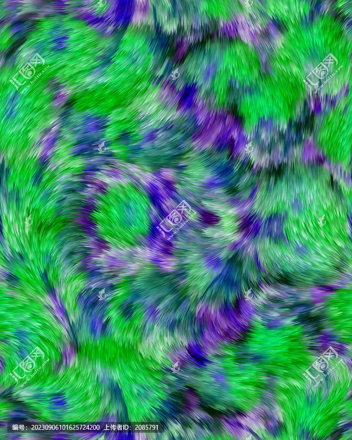 綠色皮毛線條印花