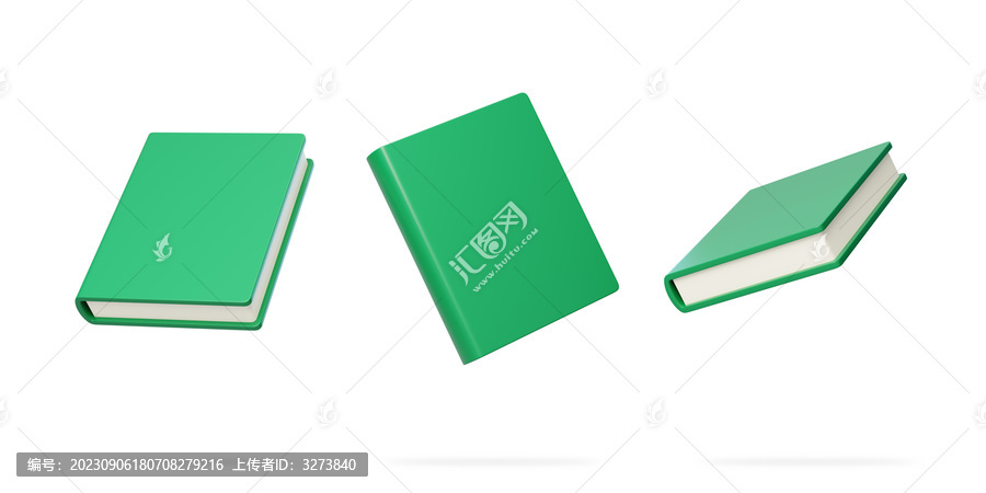 書本學(xué)生上課必備書籍圖書3D