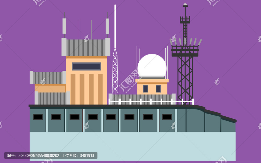 科学研究监测站扁平化建筑