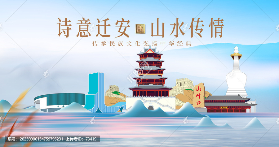 遷安市綠水青山水城市海報
