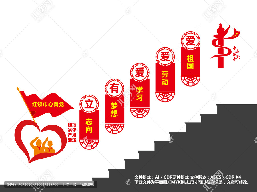 少先隊樓梯文化墻