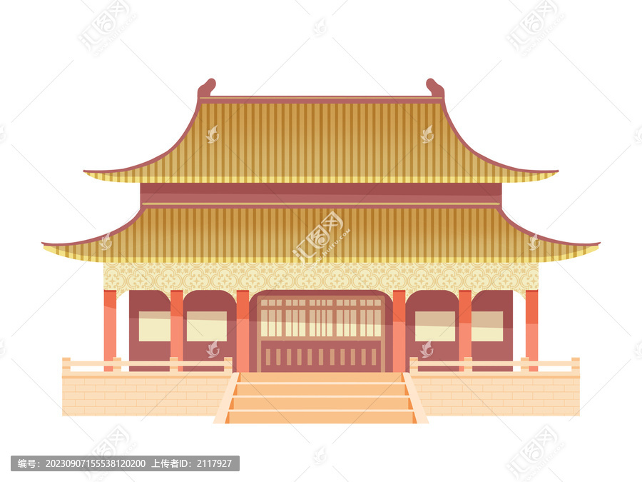 國風(fēng)插畫古樓宮殿