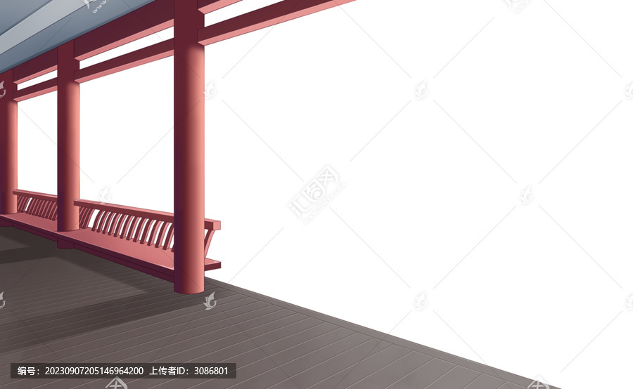 古風(fēng)走廊建筑