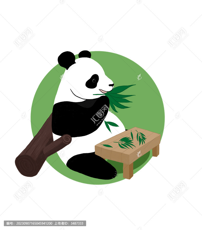 熊貓吃竹葉