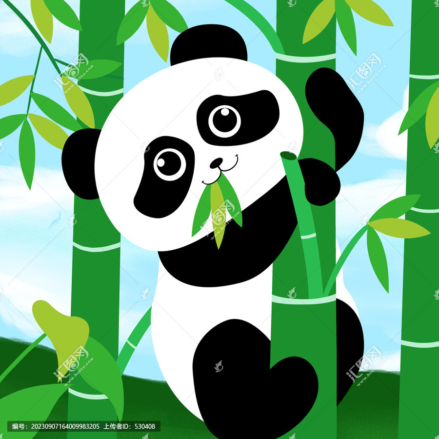 爬樹的大熊貓