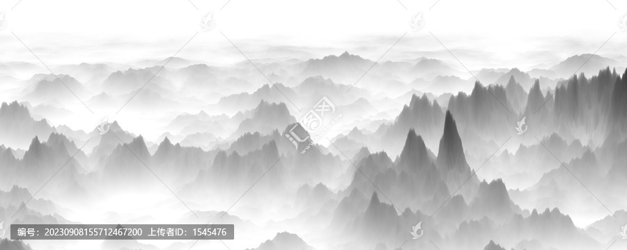 水墨山水紋