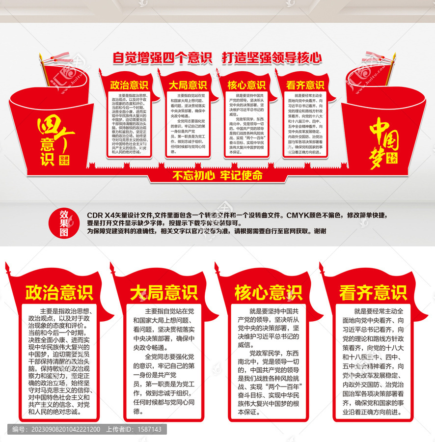 四個意識文化墻