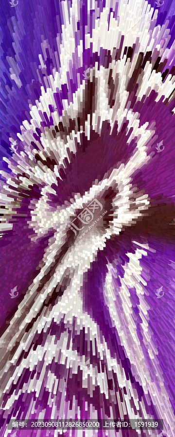 藍紫抽象畫