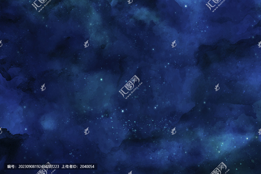 水彩星空星辰背景