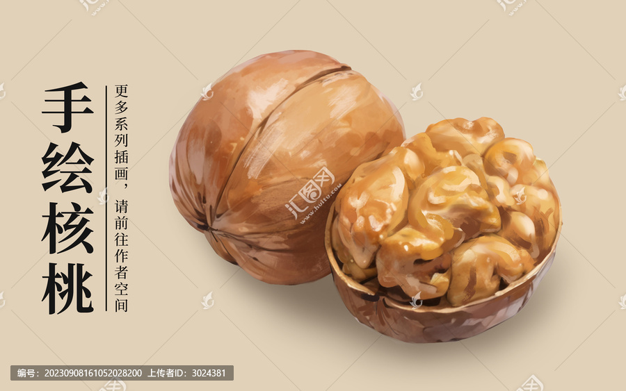 手繪核桃