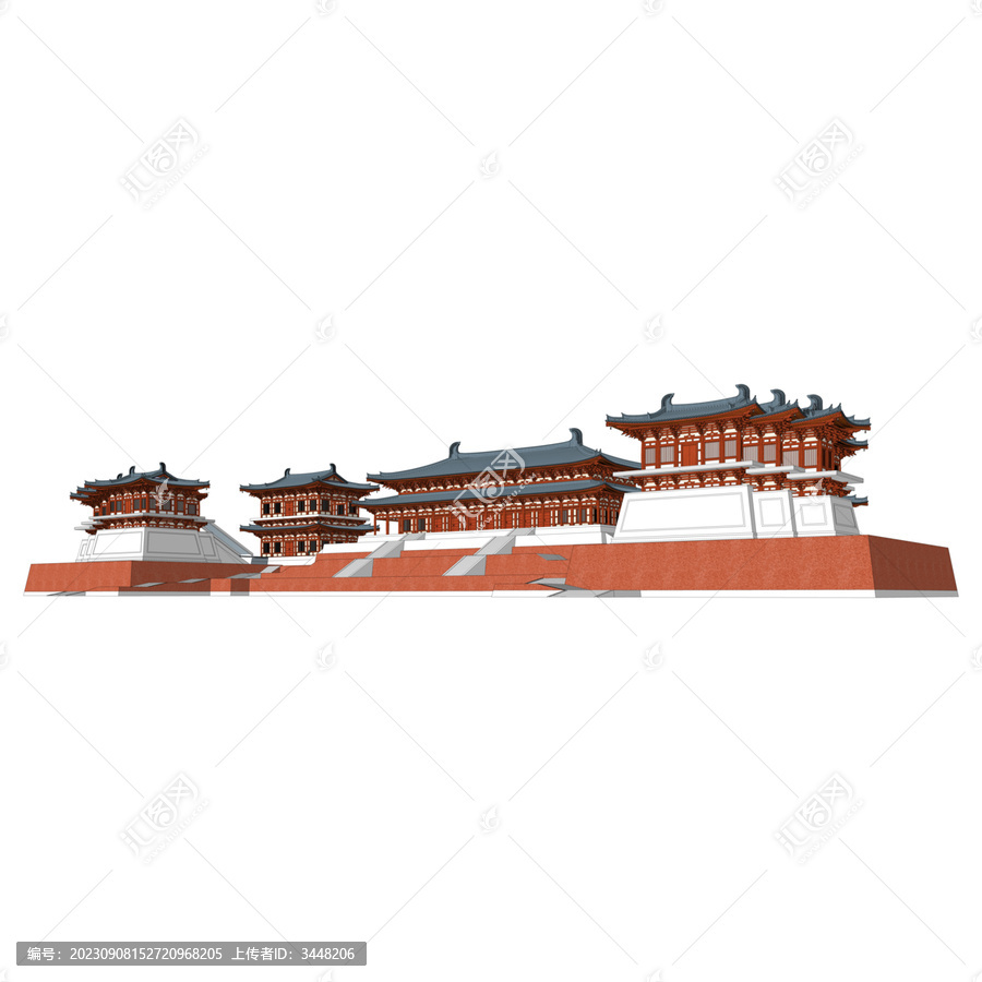 大明宮軸測(cè)效果圖