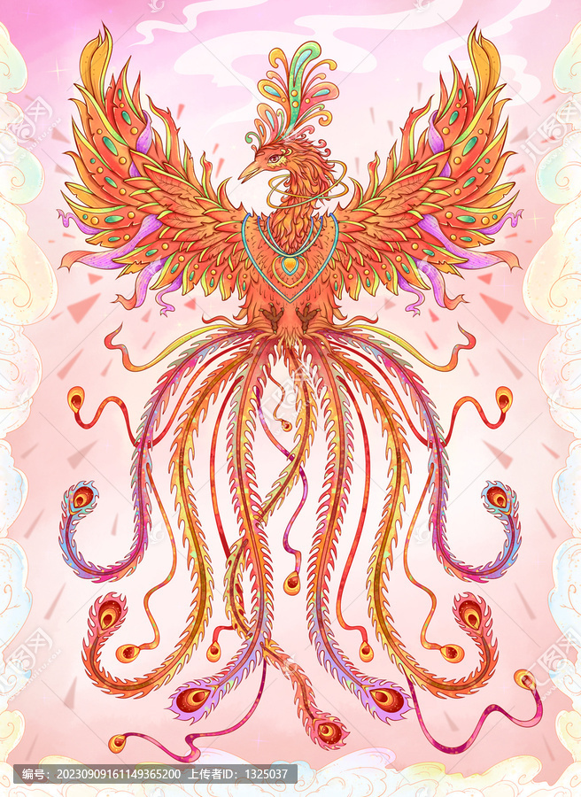 飛天鳳凰插畫