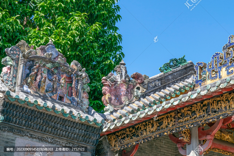 岭南古建筑屋顶陶塑装饰