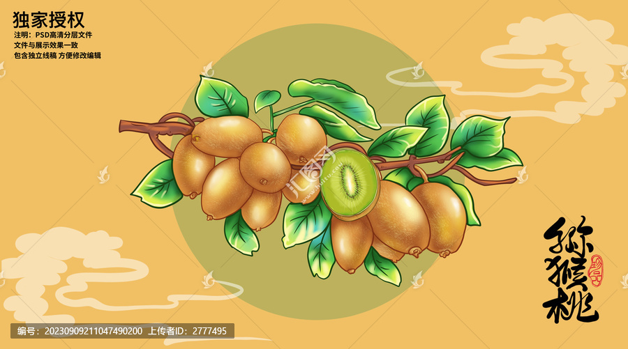 獼猴桃插畫