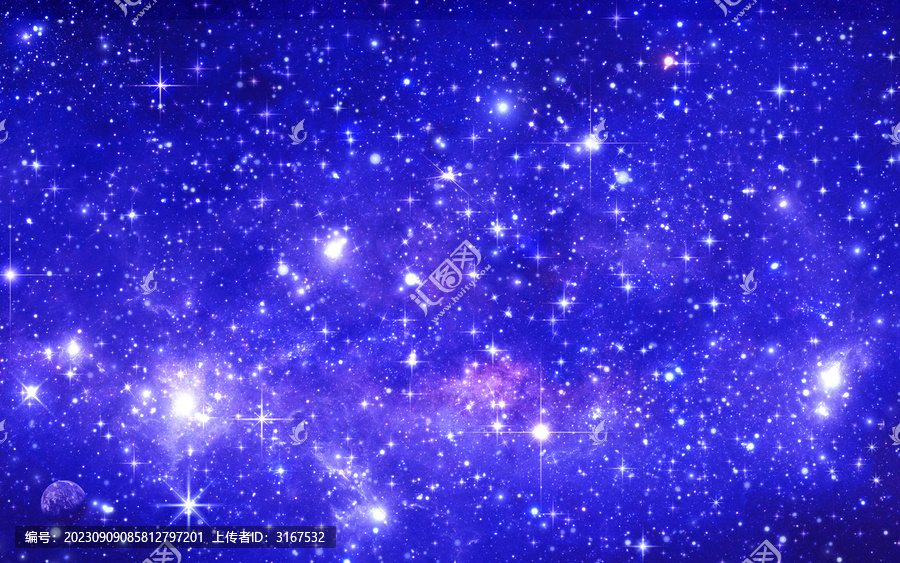 藍色唯美星空