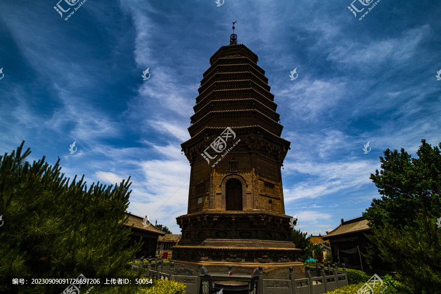 山西浑源圆觉寺释迦舍利砖塔