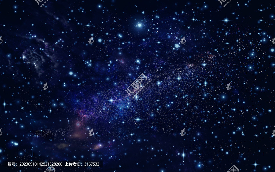 夢(mèng)幻深藍(lán)色唯美星空