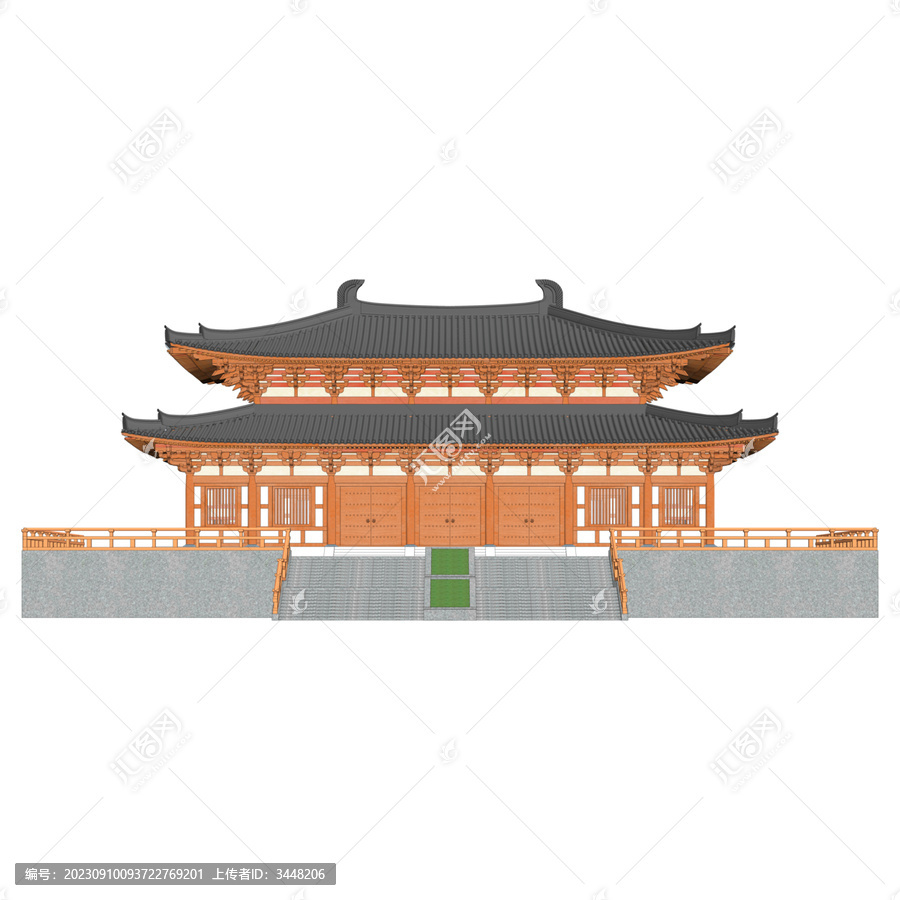 大殿立面效果圖