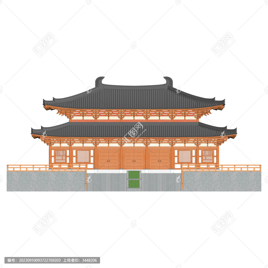 大殿正立面效果圖