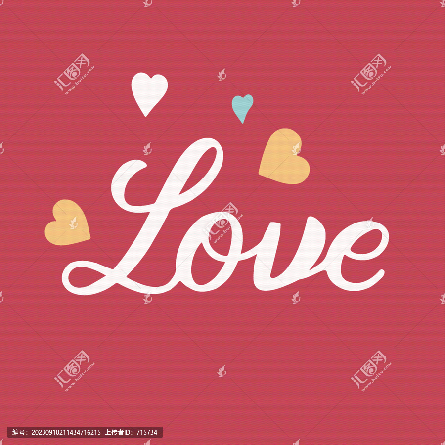 英文單詞LOVE字體設計