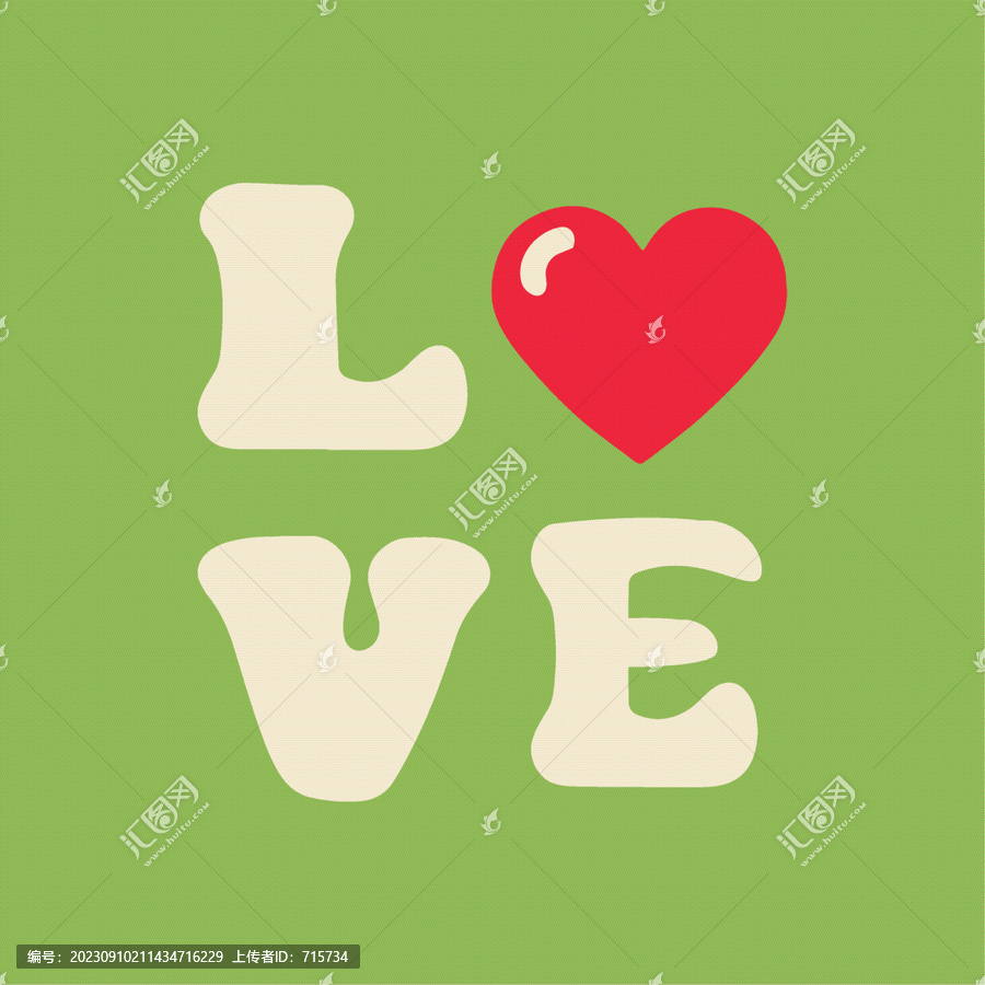 英文單詞LOVE字體設(shè)計(jì)