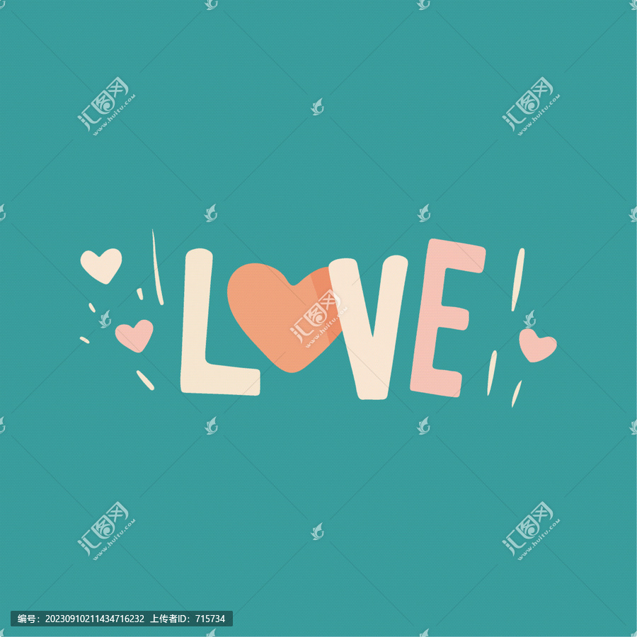 英文單詞LOVE字體設計
