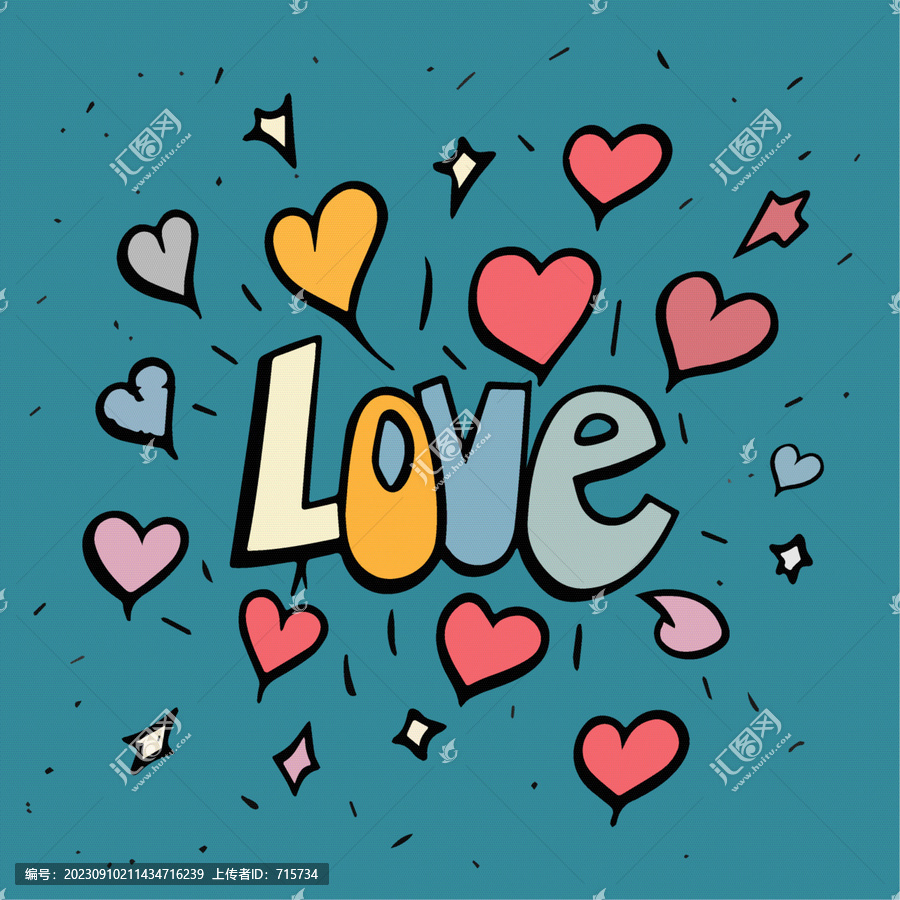 英文單詞LOVE字體設(shè)計