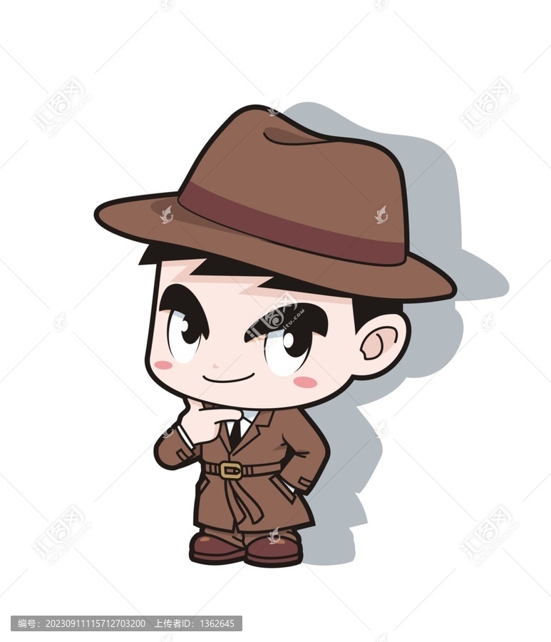 卡通可愛(ài)小偵探
