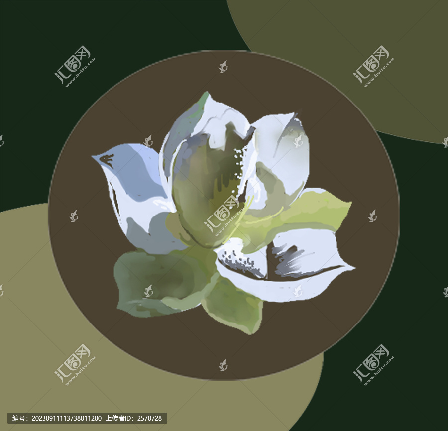 裝飾畫(huà)荷花