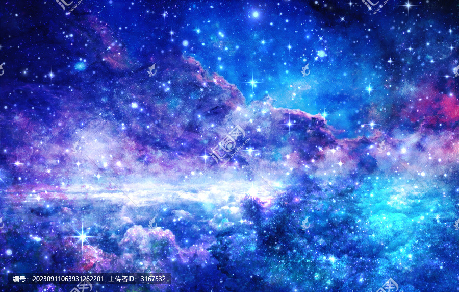 藍色夢幻星空