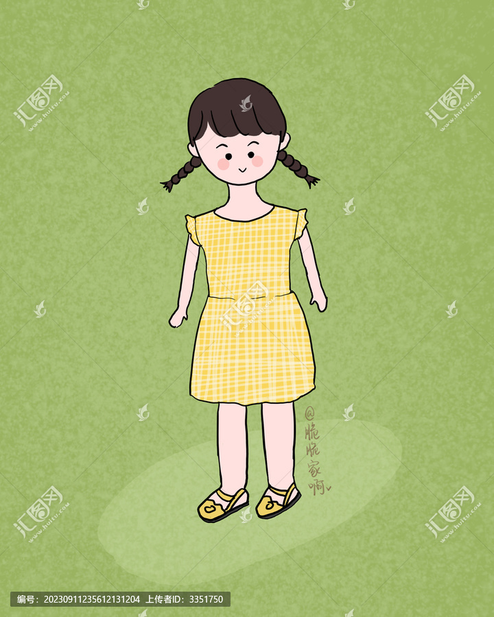 可愛清新卡通女孩