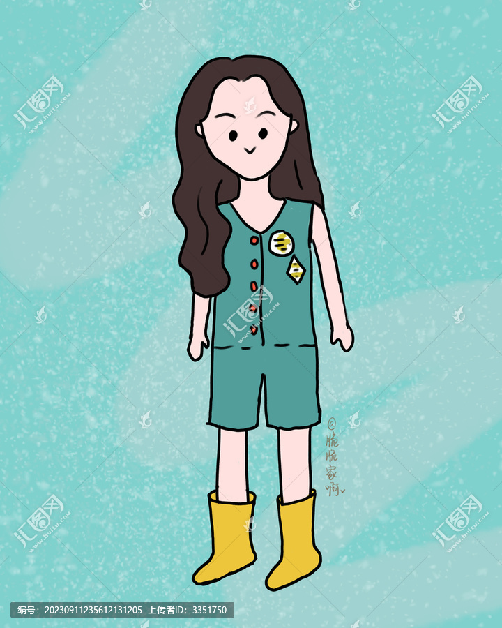 可愛卡通女生